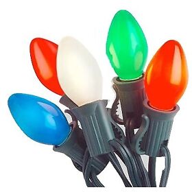 2524-88 Christmas Lights Set C7 Multi-color Ceramic 25-ct. 2524 88