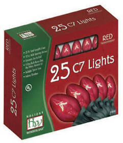 525r-88 Christmas Lights Set Clear Red 25-ct. 525r 88