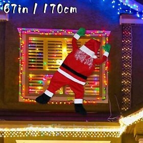 Mt9090162 Christmas Outdoor Decoration 5.6 Ft Hanging Santa Claus For Tree Roof Chimney Us