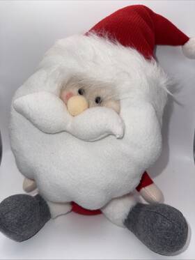 3991647 Christmas Queen Tabletop Santa Plush Decor Weighted Bottom 12 Inch H Nwt