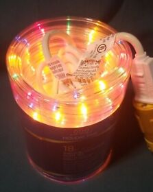 2t41a115 Christmas Rope Lights Clear 18 Ft Indoor Outdoor Incandescent Multi Color New