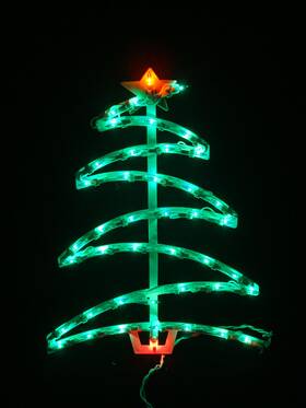 95003 Christmas Silhouettes Indoor/outdoor 18 Inch Light Up Tree Decoration Vtg