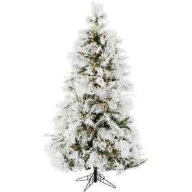 Ct-ff040-ledfl Christmas Time 4 Ft. Pre-lit Flocked Frosted Fir Artificial Tree With Warm White Led