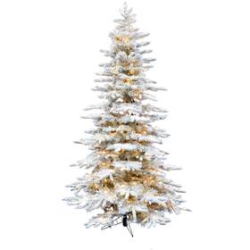 Ct-wp065-sl Christmas Time 6.5-feet Pre-lit Snowy White Pine Artificial Tree Incandescen