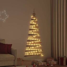 Christmas Tree 721359485462 With 80 Leds Natural 59.06 In Solid Ash Wood