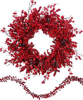 Chrisxiao 445031731760 24 Inch Christmas Wreath Front Door Artificial Decora