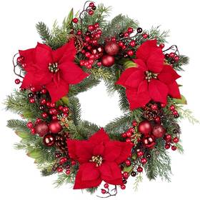 Chrisxiao 667619999639 Christmas Wreath Front Door 20 Inch Artificial Dec