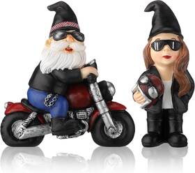 Chunful-gnomes-95 Chunful 2 Pcs Biker Gnomes Coffee Riding Motorcycle Christmas Swedish Tomte
