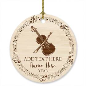 Sam45c Ciciron Personalized Musical Instrument Christmas Ornament For Violin Lovers - Custom