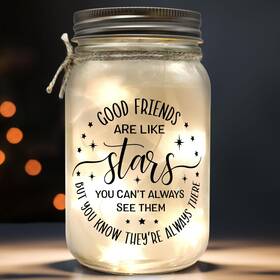 Cipustar 313115268204 Mason Jar Lights Birthday Gifts For Friend - Christmas Decor Bestie B