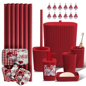 Clara Clark 198379226791 Christmas Bathroom Accessory Set - 22pc Complete Bath Rugs