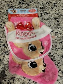 Clarice Rudolph My First Christmas Stocking Hat Bib Set Embroidered Dan Dee