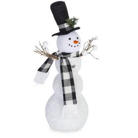 230326 Clgnme Adorable Christmas Snowman Figurine Decorations - The White With Ligh