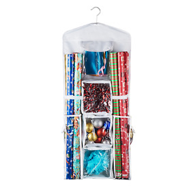 Hwd630089 Closet Organizer Wrapping Paper Station Christmas Storage Bows Tape Gift Wrap