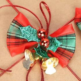 Zv07zusm42gfjp39794a Cloudpower 10 Pcs Christmas Tree Bows With Bell For Garland Crafts