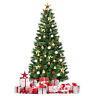 Cm22804-sp Costway Premium Hinged Artificial Christmas Tree Mixed Pine Needles Cones