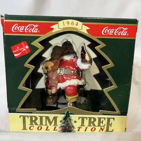 Coca-cola 715429111106 1995 Trim Tree Collection 1964 Christmas Ornament Santa Child Sitting