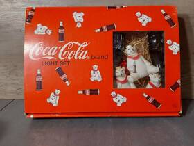 Coca Cola 736757060058 Vintage Holiday Christmas Lights Set Coke Bottles Polar Bears 1995
