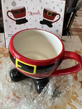 Cocktail Kingdom 791090528993 Miracle Pop Up Bar Santa Pants Mug 14 Oz Christmas New In Box