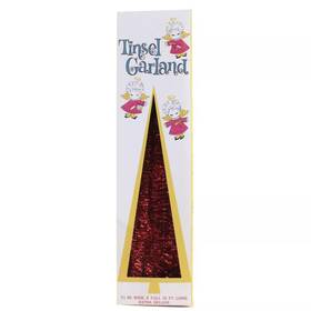Cd-1543-r Cody Foster 18ft Ultra Deluxe Red Tinsel Tree Garland Retro Vntg Christmas Decor
