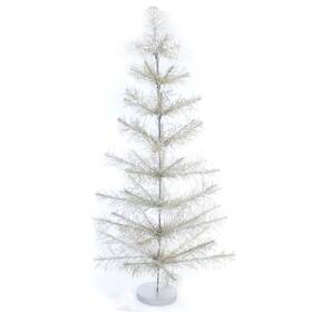 Ms2133ls Cody Foster Silver Mylar Tabletop Decorative Tree 3 Ft Elegant Christmas Classic