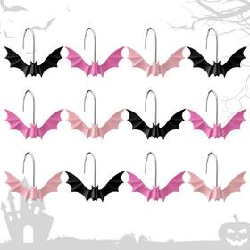 Jyi-colingmill-3855 Colingmill 12 Pcs Halloween Bat Shower Curtain Hooks Xmas