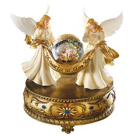 49-2861 Collections Etc Musical Angels Christmas Holiday Snow Globe