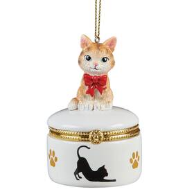 Comho25155-dog Collections Etc Hand-painted Animal Trinket Christmas Ornament