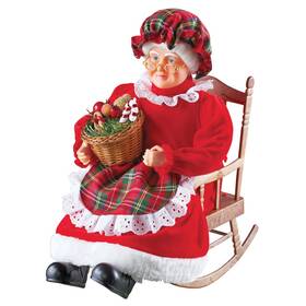 S85122 Collections Etc Musical Mrs. Claus Christmas Tabletop Decoration