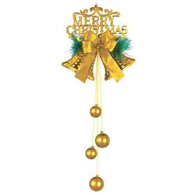 Wt7466 Collections Etc Merry Christmas Holiday Door Decoration With Bells