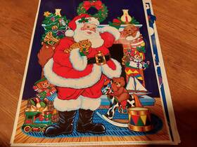 Color Cling 073168980002 Christmas Santa Claus At Chimney 1 Large Window Vintage Clings
