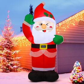 27295 Comin 4.2 Ft Christmas Inflatables Santa Claus Outdoor Decorations Xmas Red