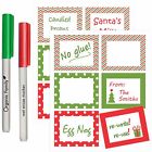 Cominhkpr138053 Organic Family Products Holiday Reusable Labels Christmas Vinyl Cling Stickers
