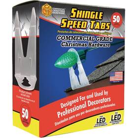 5110-99-5635 Commercial Christmas Hardware White Clip-on Shingle Speed Tabs 50-pack