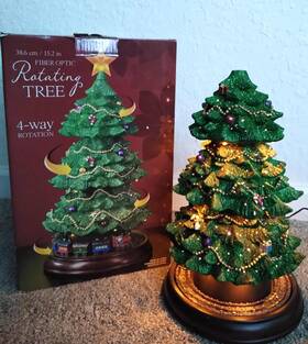 Costco 813367019307 Fiber Optic Tabletop Christmas Tree 15.2 Inches 9 Songs Pls Read Desc