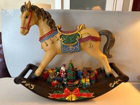 Costco 841887107723 19 Inch Led Rocking Horse With Christmas Songs Lighted Musical Decoration
