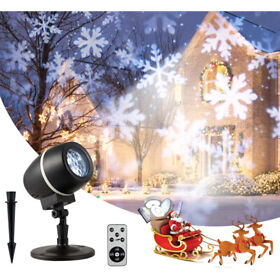 Ep24748us Costway Christmas Rotating Snowfall Projection Lights With Remote Control
