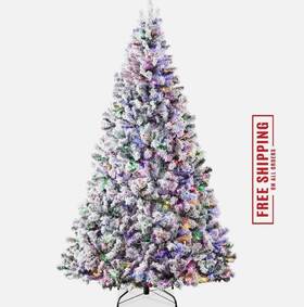 Cm20677cm20682 Costway 8ft Pre-lit Artificial Christmas Tree Premium Hinged With 750 Led Lights And Stand