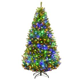Fm20679a6612 Costway 6ft Pre-lit Artificial Christmas Tree Premium Hinged With 350 Led Lights And Stand