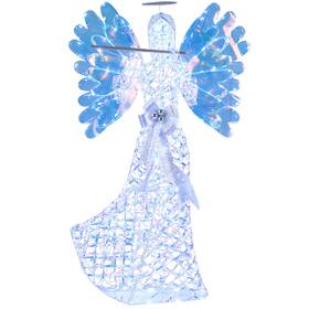 Hcst09757 Costway 5.2 Ft Lighted Angel Christmas Decoration With Flute 250 Led Lights Zip Ties
