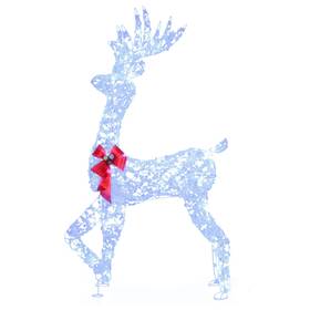 Hcst10203 Costway 5 Ft Pre-lit Christmas Reindeer With 100 Led Lights Holiday Decoration For Home