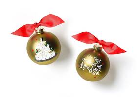 Chmas-1cake Coton Colors 840444903280 - First Christmas As Mr. And Mrs. Wedding Cake Ornament