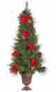 Cr-4066 Christmas Tree Poinsettia Berry Brand New Artificial Potted 5x30 Holiday Decorative 734205279212