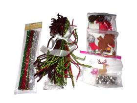 Crafters Square 639277581983 100pc Deco Christmas Lot Stems Pom Poms 16 Jingle Bells Csbxum