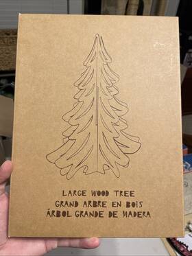 Crate And Barrel 324-426 Large Wooden Christmas Tree Holiday Decoration Laser Cut 3d New