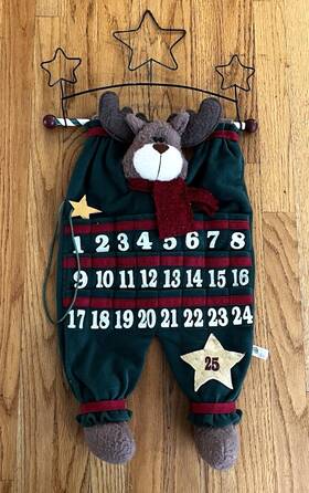 Crazy Mountain 736850123650 Vintage Advent Calendar Moose Christmas Countdown 32 Inch With Tags
