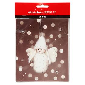 Creativ 712854401128 Mini Creative Kit - Make Your Own Hanging Angel Christmas Tree Decoration White