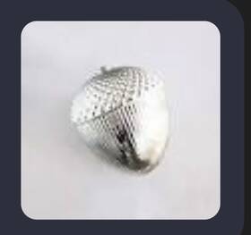 Xm7388 Creative Co-op Glass Acorn Ornament Antique Silver 10x12in Christmas