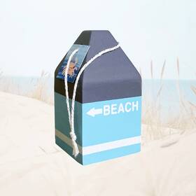 Crescent 684509171470 Beach Buoy Wood Sign Christmas Ornament 3.5 Inch Blue