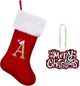 Cs20231007ra Crstafu Personalized Monogram Christmas Stocking 20 Inches Family Initial Xmas